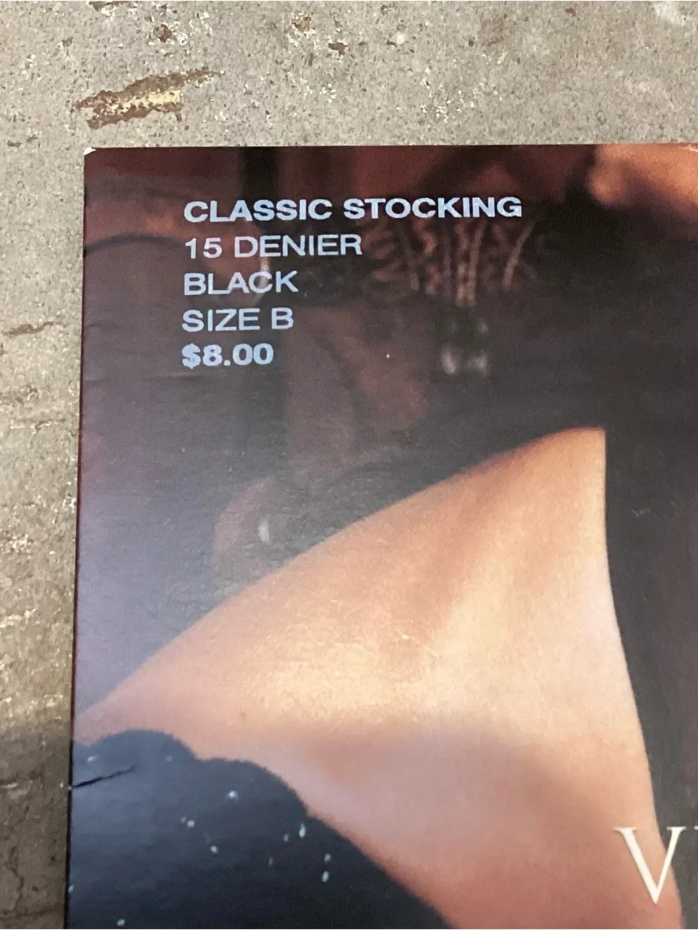 Vintage‎ Y2K Victoria’s Secret Very Sexy Black Thigh High Stockings Size B NOS